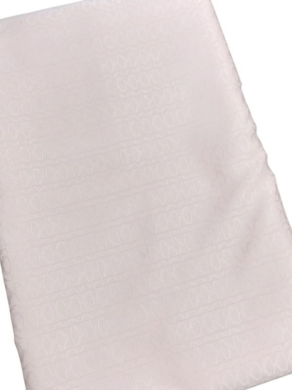 Tissu Jacquard à Motifs Géométriques Ornementaux – Rose Poudré